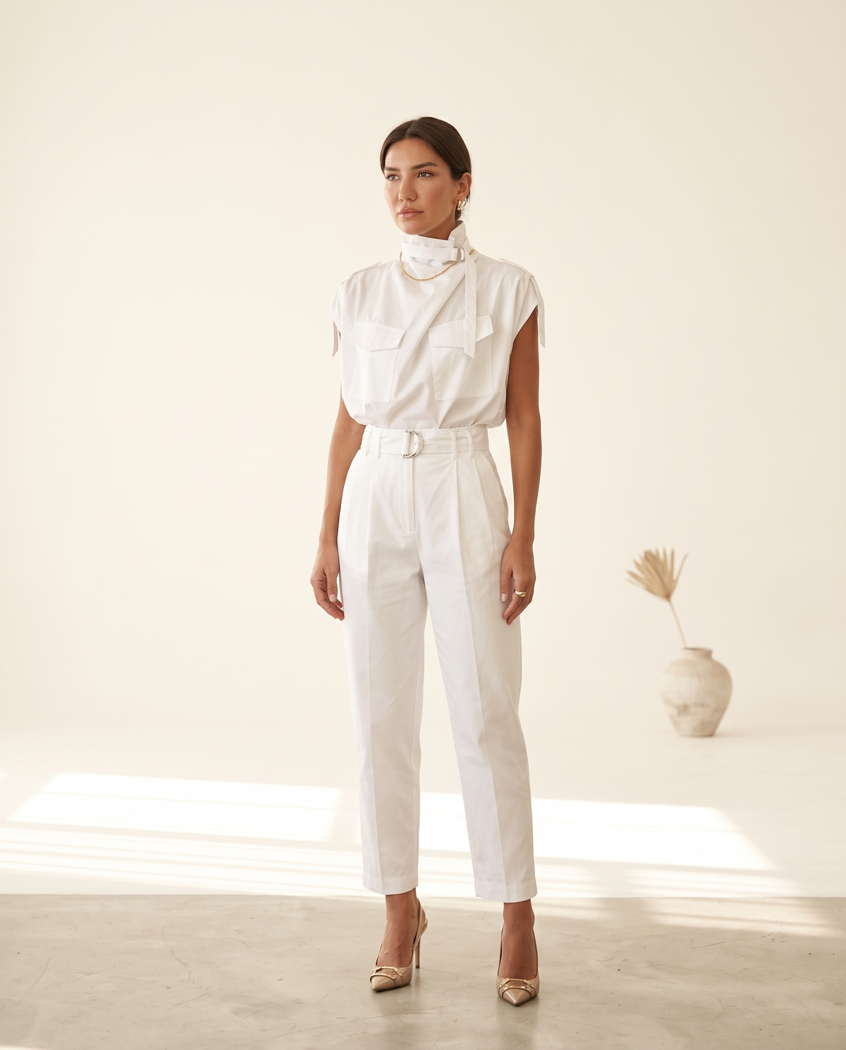 Luna Two-Piece Co-Ord Set, White