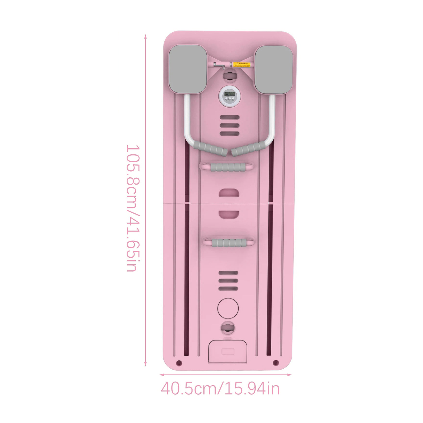 Pink board dimensions, 105.8 by 40.5 centimetres