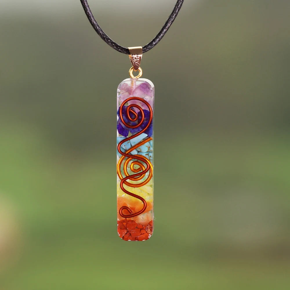 7 Chakra Healing Orgonit Halskette