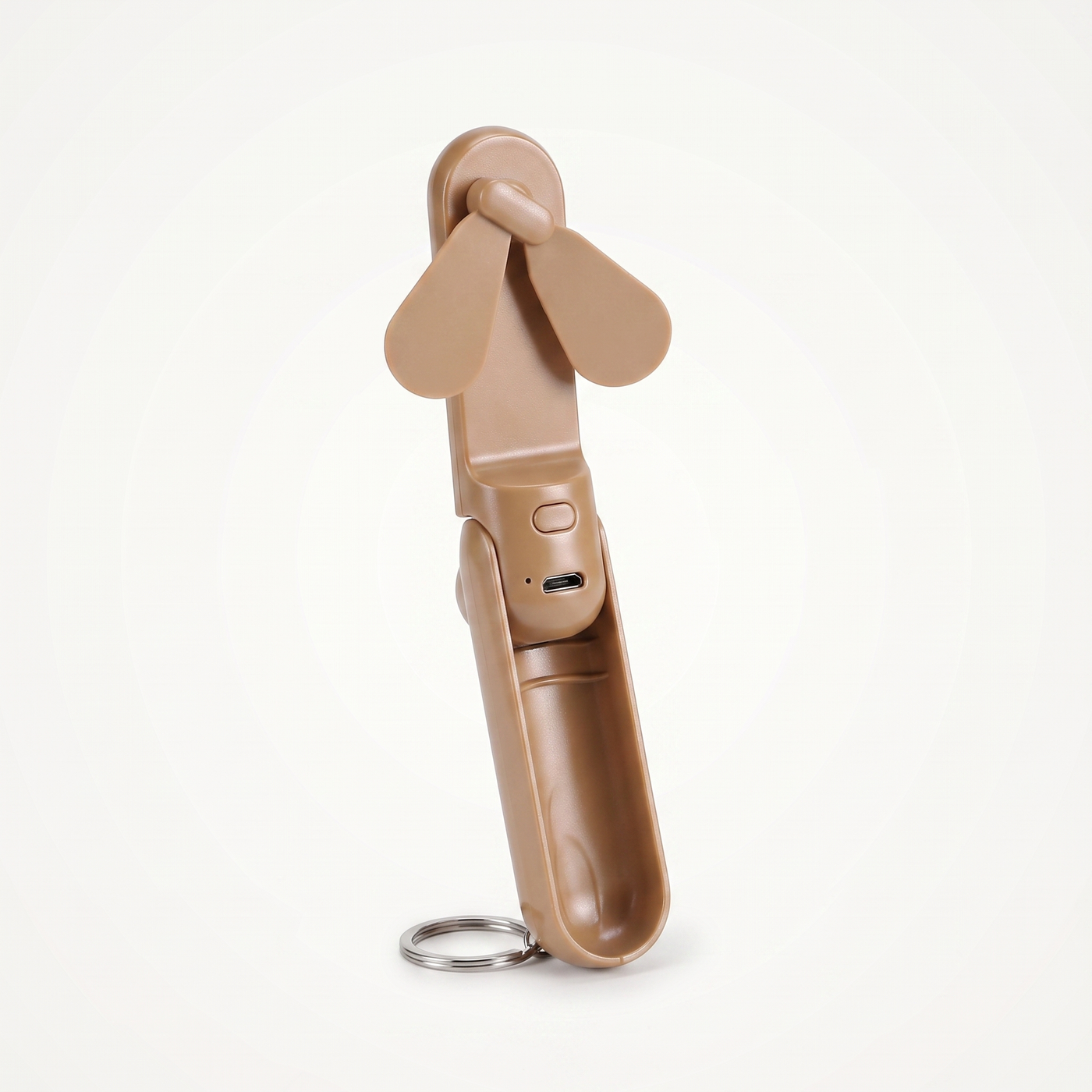 Pocket Fan in Brown, open