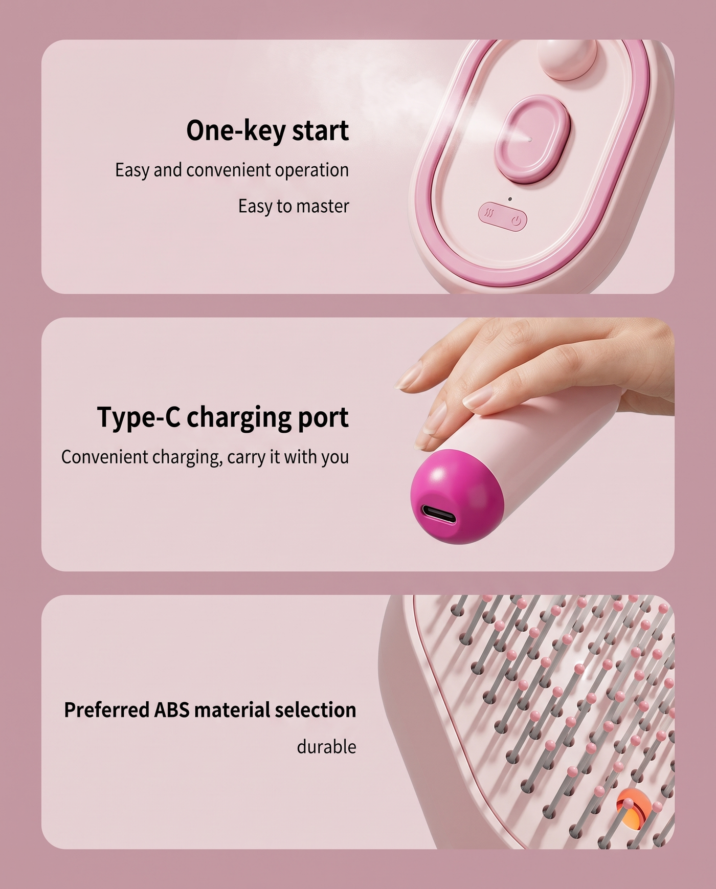 SilkMist Comb in Pink, benefits overview