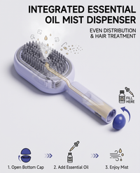 One press removes all the hair from the self-cleaning comb