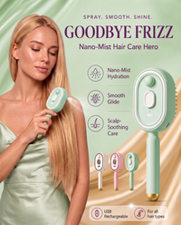 SilkMist Comb in Green taming dry, knotted hair