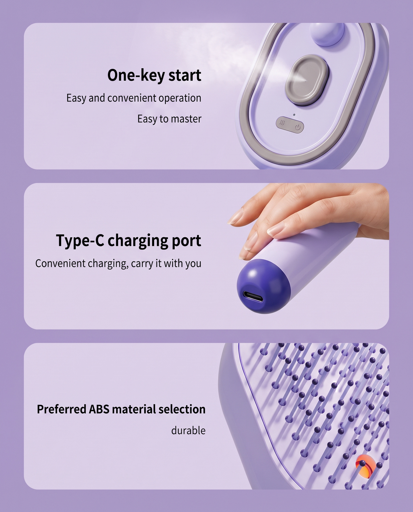 SilkMist Comb in Purple, benefits overview