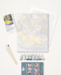 Everything included in the paint by numbers kit