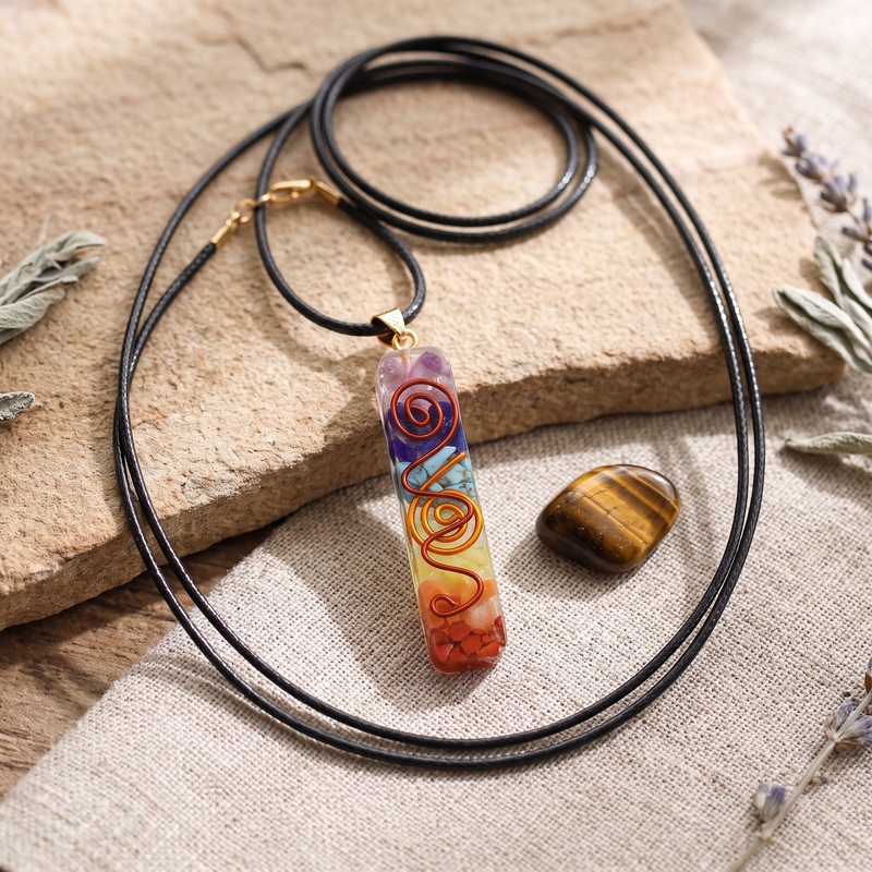 7 Chakra Healing Orgonite Necklace