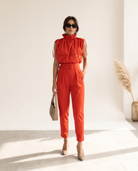 Luna Two-Piece Co-Ord Set, Red