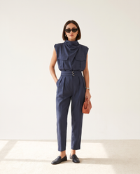 Luna Two-Piece Co-Ord Set, Navy