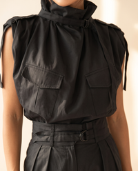 Luna Two-Piece Co-Ord Set, Black, detail