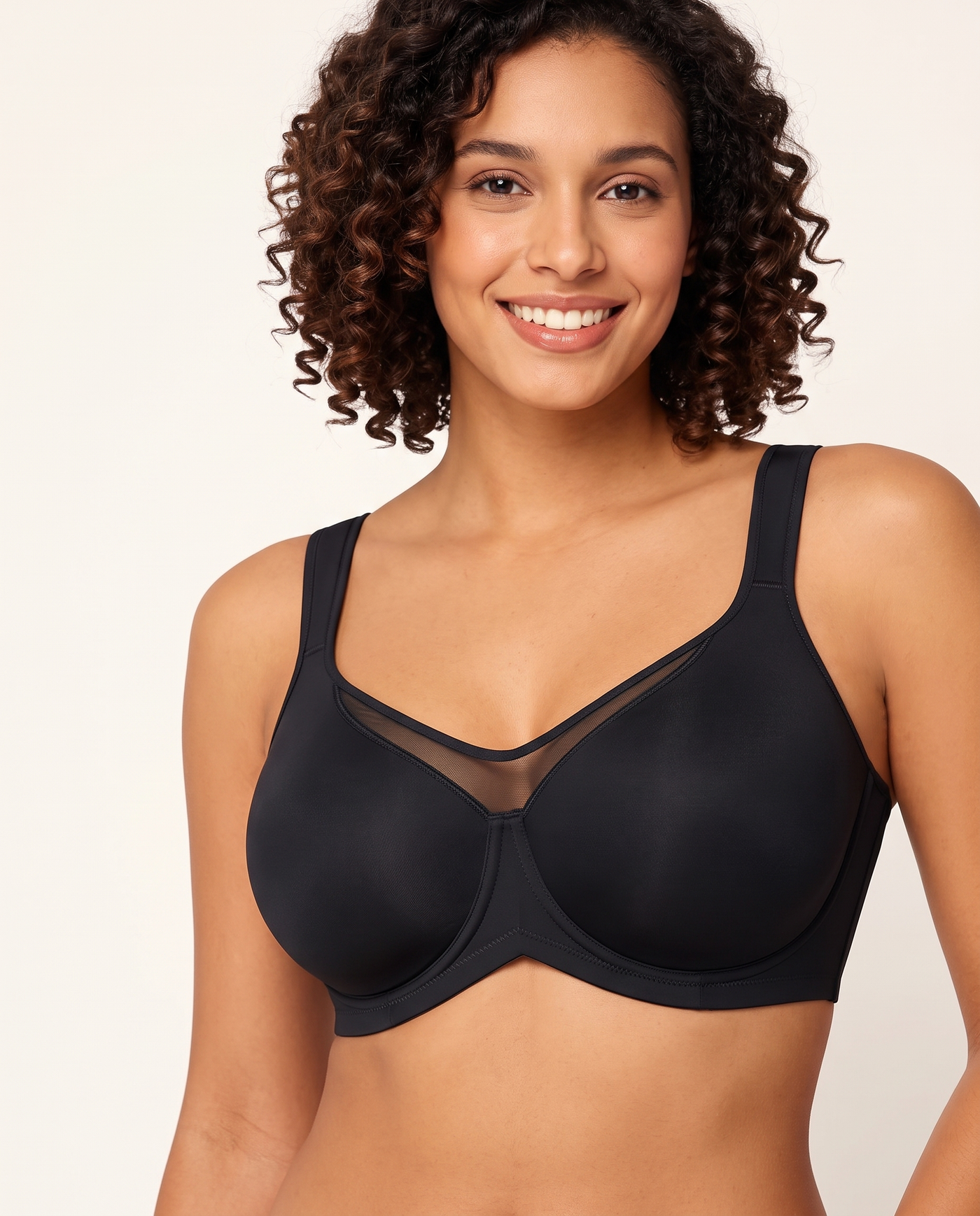 Comfort Cooling Bra, Black, front
