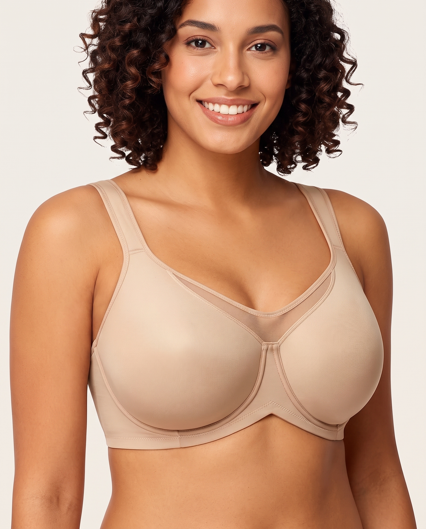 Comfort Cooling Bra, Nude, front