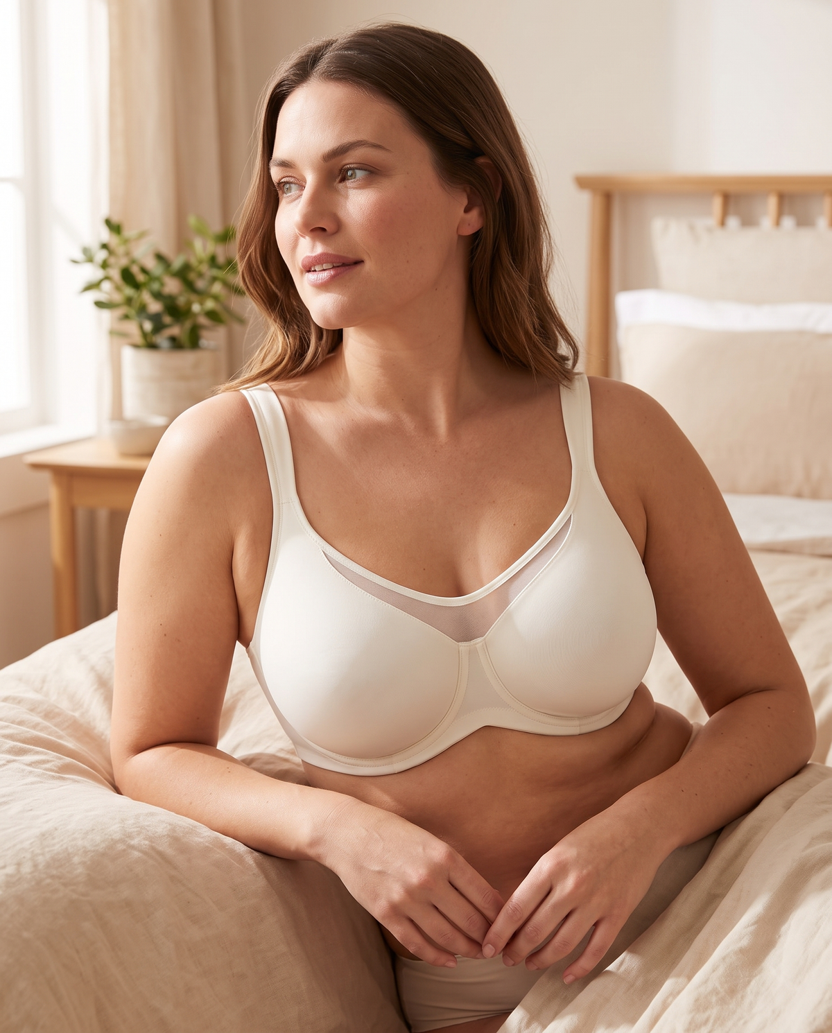 Comfort Cooling Bra, White, lifestyle