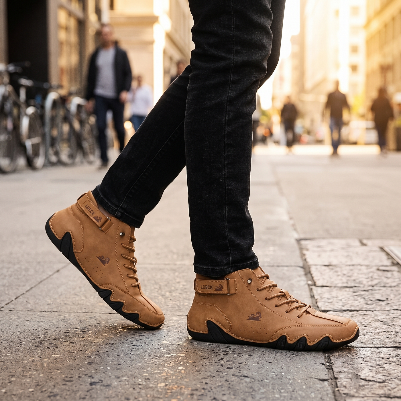 Outdoor Jenson Sneakers, Camel, lifestyle